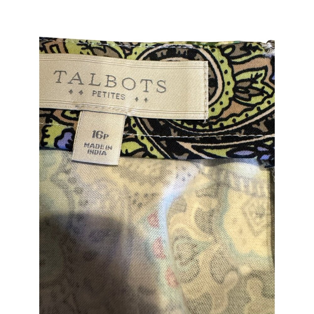 Talbots 16P Colorful Paisley Skirt With Back Zipper & Hook - Picture 3 of 9